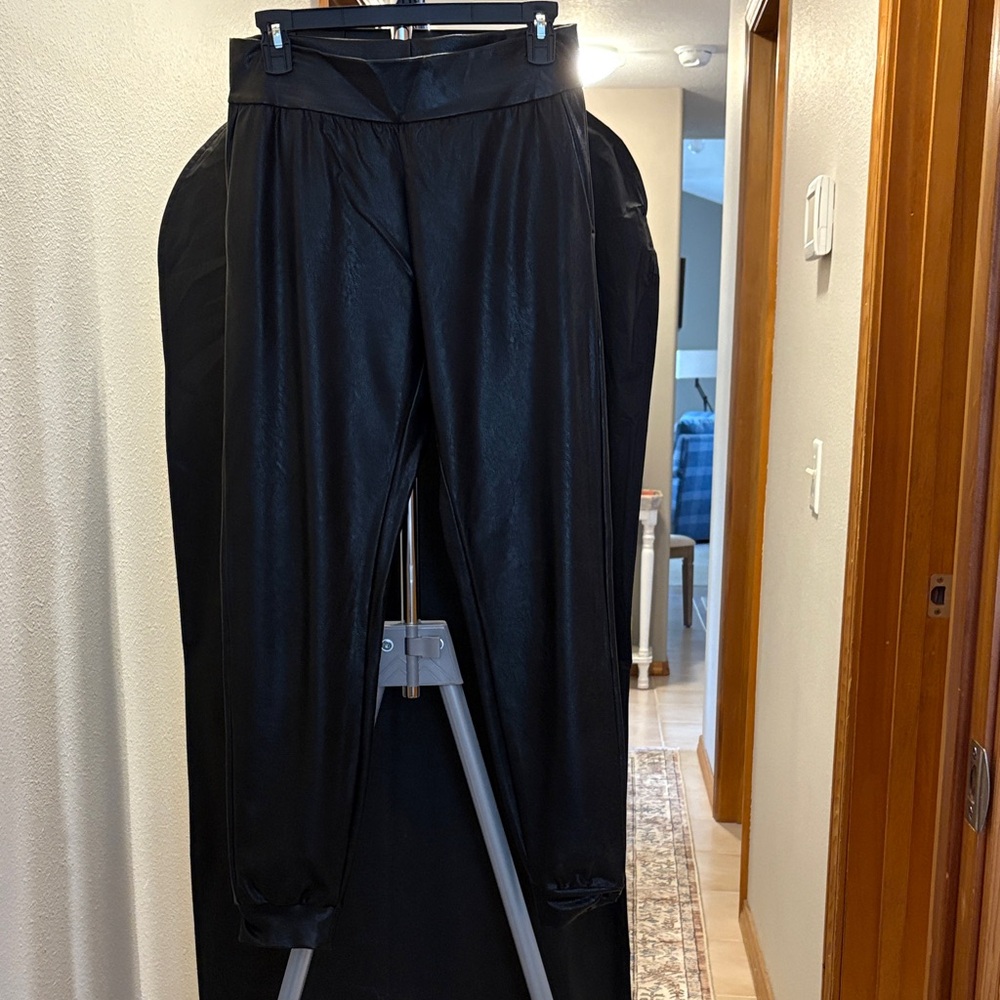 Pleather Jogger Pants